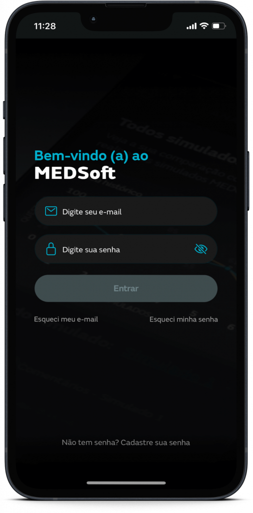 Tela de login do medsoft