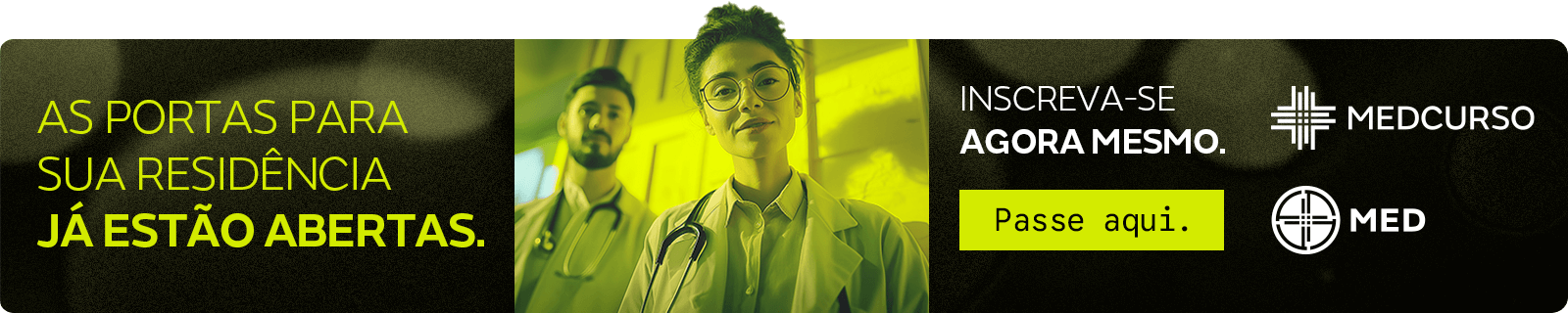 Banner de inscrição MEDCURSO e MED