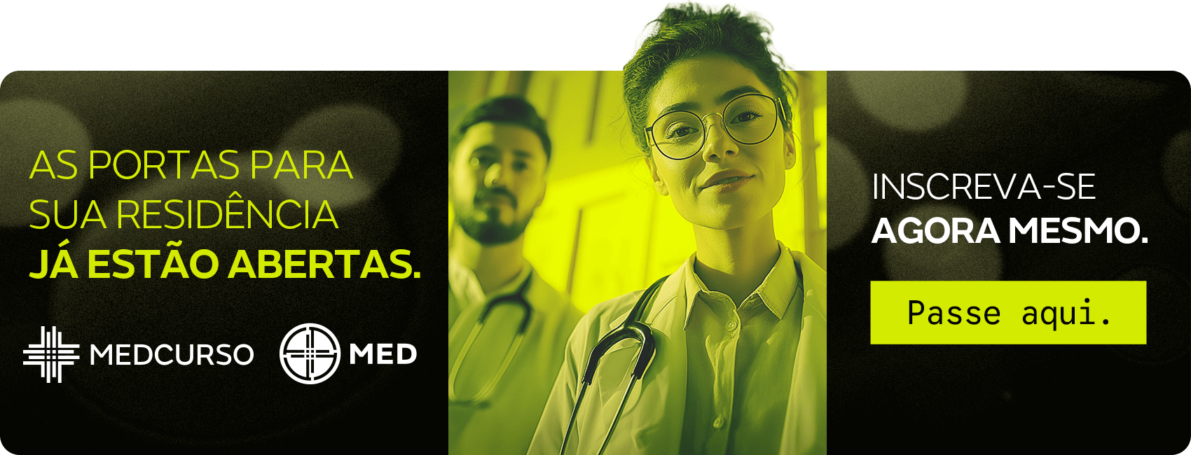 Banner de inscrição MEDCURSO e MED